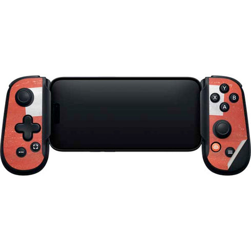 Switzerland Flag Distressed Backbone One for iPhone Game Controller Skin